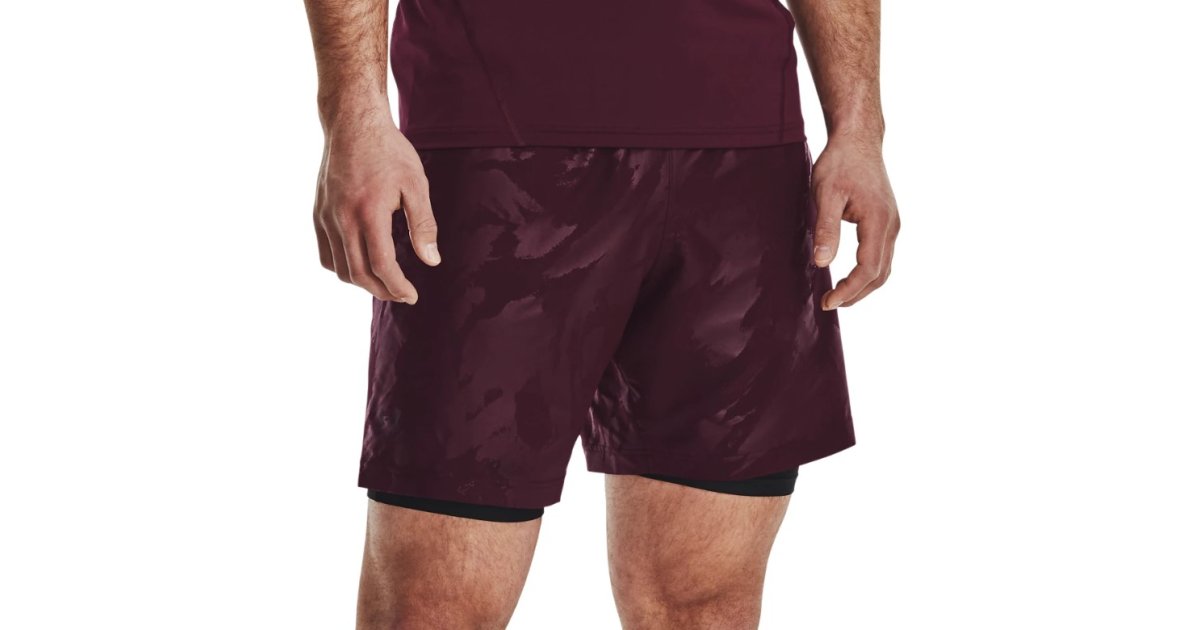 Shorts Under Armour UA Woven Emboss Bourgogne | 1377137-600, 1