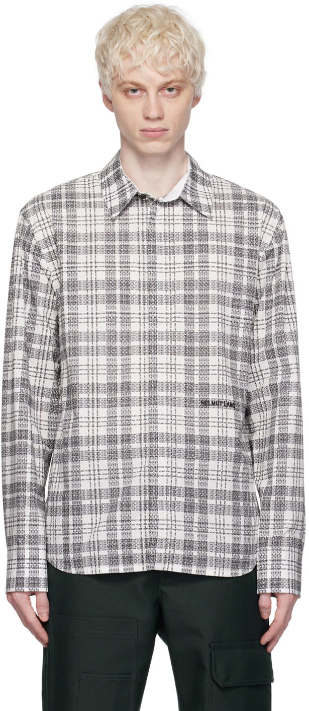 Skjorte Helmut Lang Helmut Lang Plaid Shirt Hvid | N06HM515