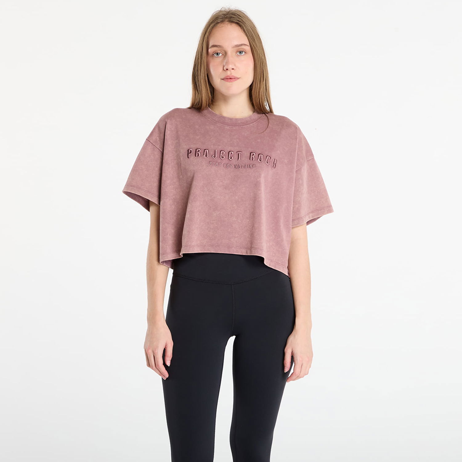 Crop top Under Armour Project Rock Statement Graphic Short Sleeve Crop Top Lilla | 6007507-651, 0
