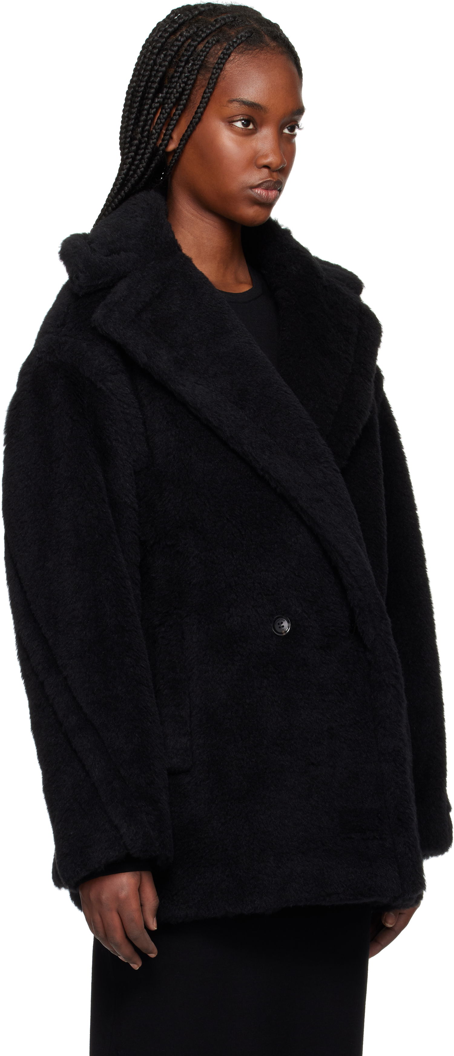 Frakker Max Mara Max Mara Fuxia Teddy Jacket Sort | 2511081041600, 1