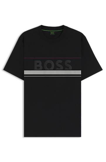 T-shirt BOSS BOSS T-Shirt with Stripes and Logo Sort | 50550113
