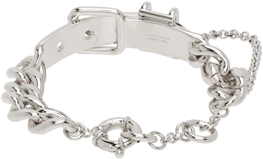 Armbånd Acne Studios Buckle Chain Bracelet Grå | C50414-, 1