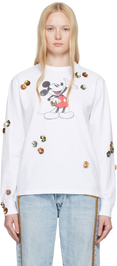 Sweater Coperni Coperni Disney Mickey Long Sleeve T-Shirt Hvid | DJS157SFF5037, 0