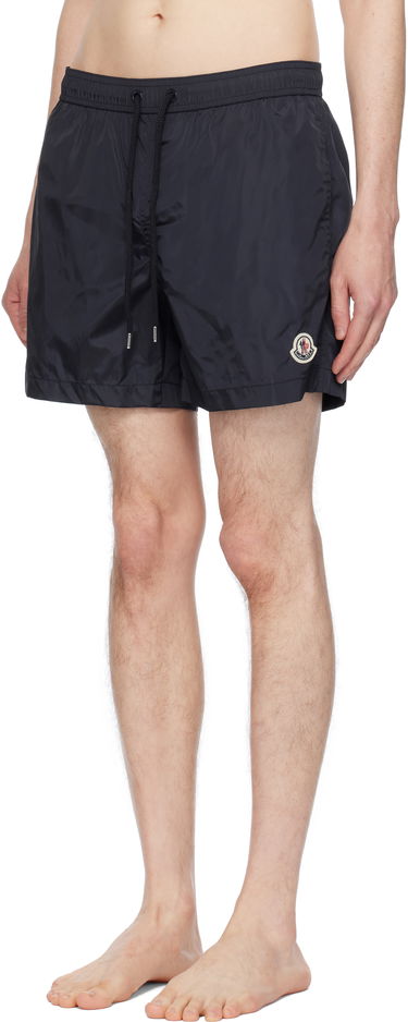 Badetøj Moncler Moncler Logo Patch Swim Shorts Sort | K10912C0000353326, 3