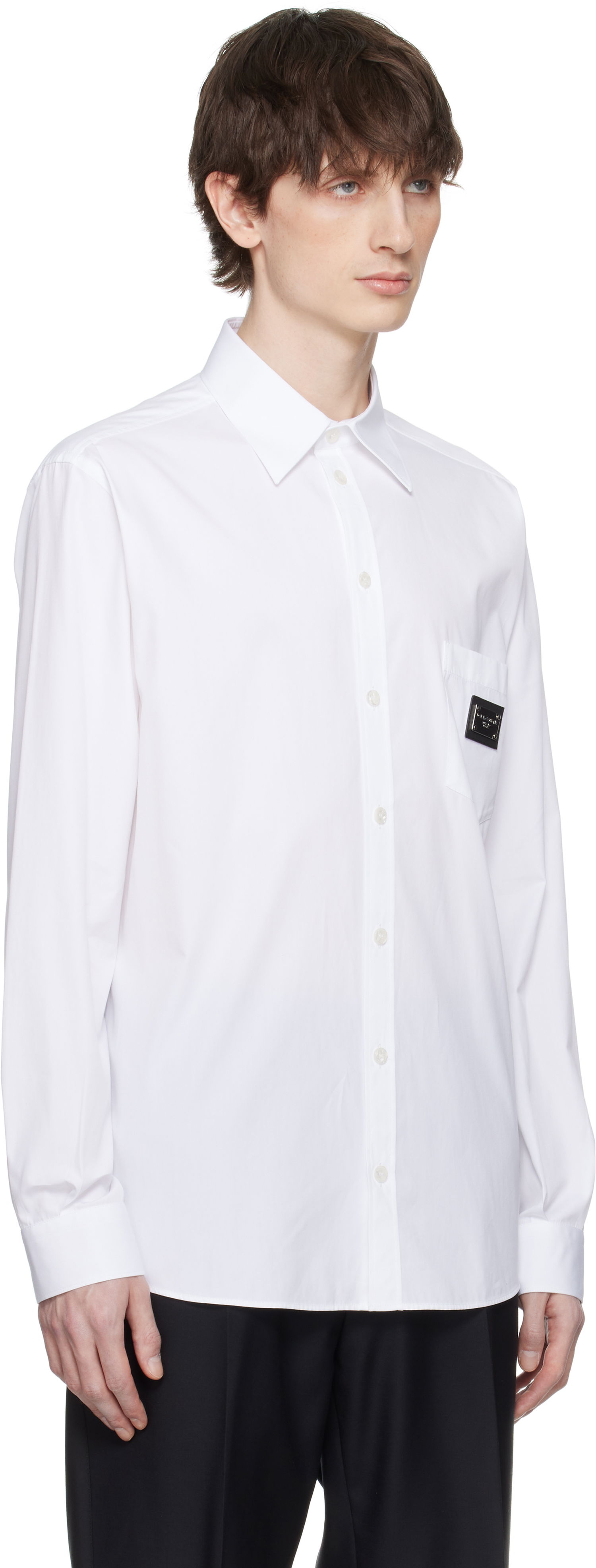 Skjorte Dolce & Gabbana Black Martini-Fit Shirt Sort | G5JG4TFU5U8, 1