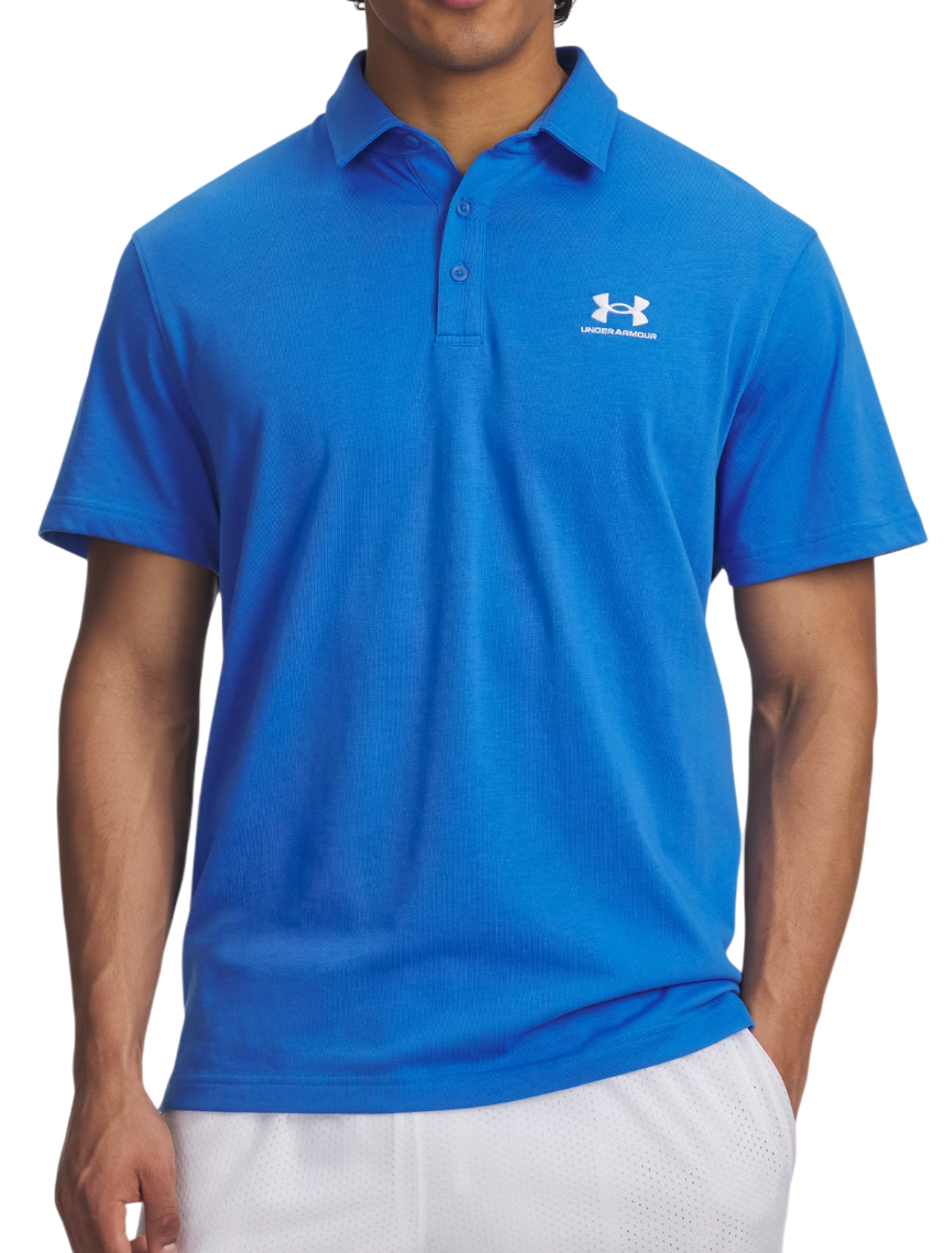 Polo skjorte Under Armour Textured Short-Sleeve Icon Polo Blå | 1386608-402, 0