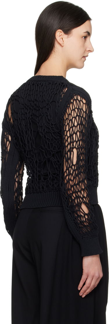 Sweater Maison Margiela MM6 Maison Margiela Messy Filet Crewneck Sweater Sort | S52HL0039 M13083, 2