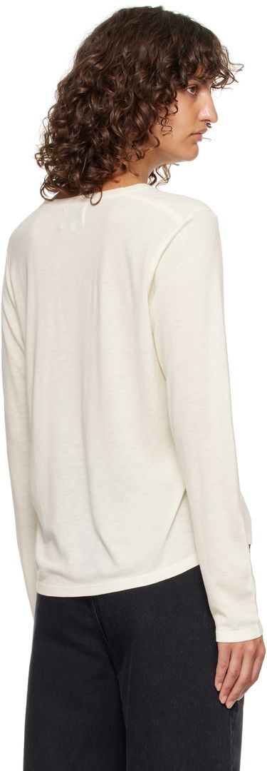 T-shirt Loulou de Saison Loulou de Saison Ava LDS Longsleeve Jersey T-shirt Hvid | AVA LDS, 2
