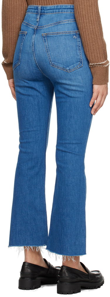 Jeans rag & bone Casey High-Rise Frayed Flare Jeans Blå | WDD23F2917C2C1, 2
