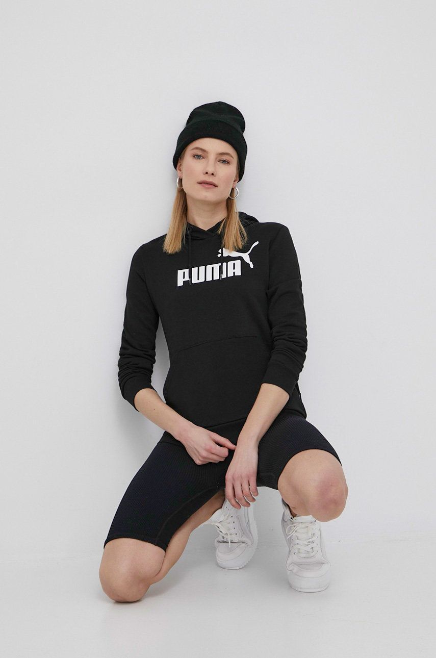 Sweatshirt Puma Hoodie Essential Logo Sort | 58679101, 0