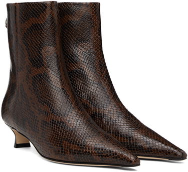 Tøj Aeyde Aeyde Zoe Snakeskin Ankle Boots Brun | A11-AB-TGRP35KT74-FW24-953-064, 3