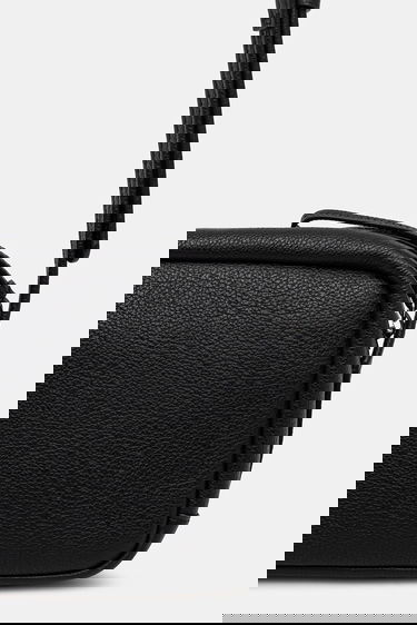Håndtaske Lacoste Lacoste Leather Crossbody Bag Sort | NF4506IE, 2