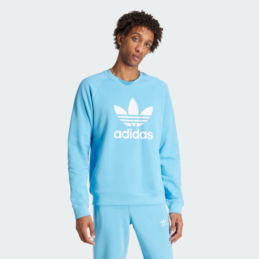 Sweatshirt adidas Performance Classics Trefoil Crewneck Sweatshirt Blå | IM9474, 0