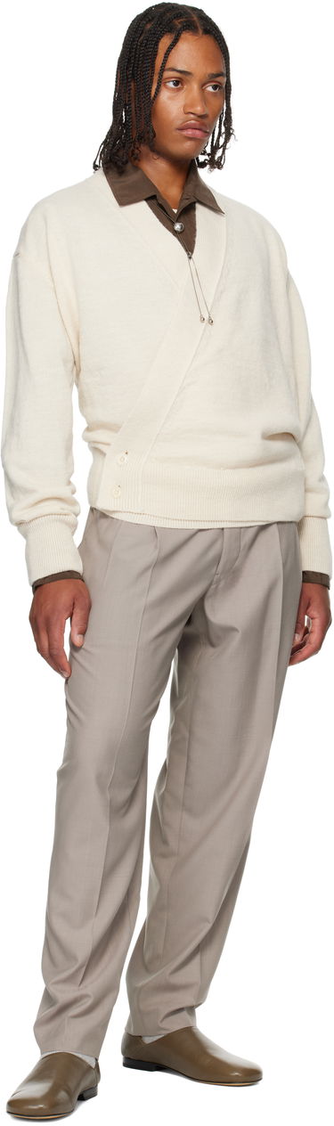 Sweater LEMAIRE Lemaire Wrap Cardigan Hvid | TO1476 LK1028, 3