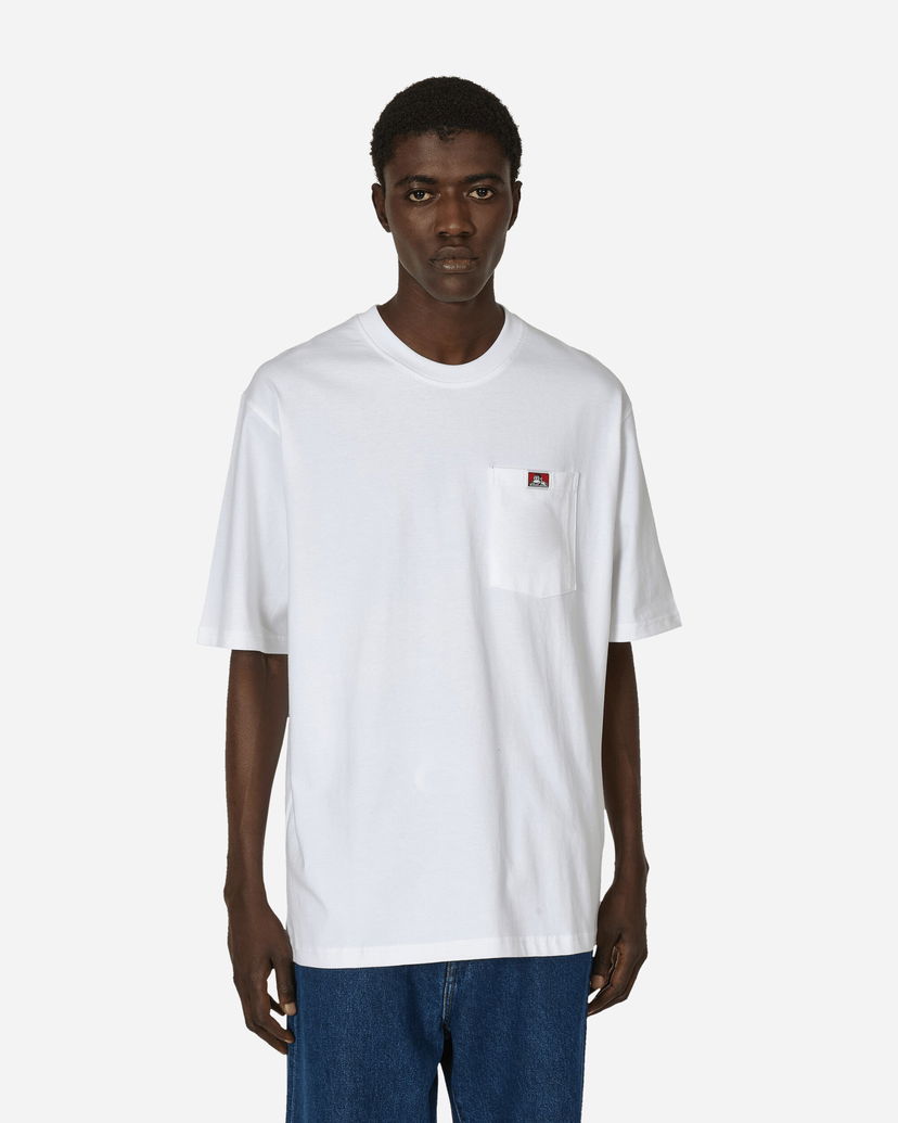 T-shirt Ben Davis Classic Label Pocket T-Shirt Hvid | BEN910 001