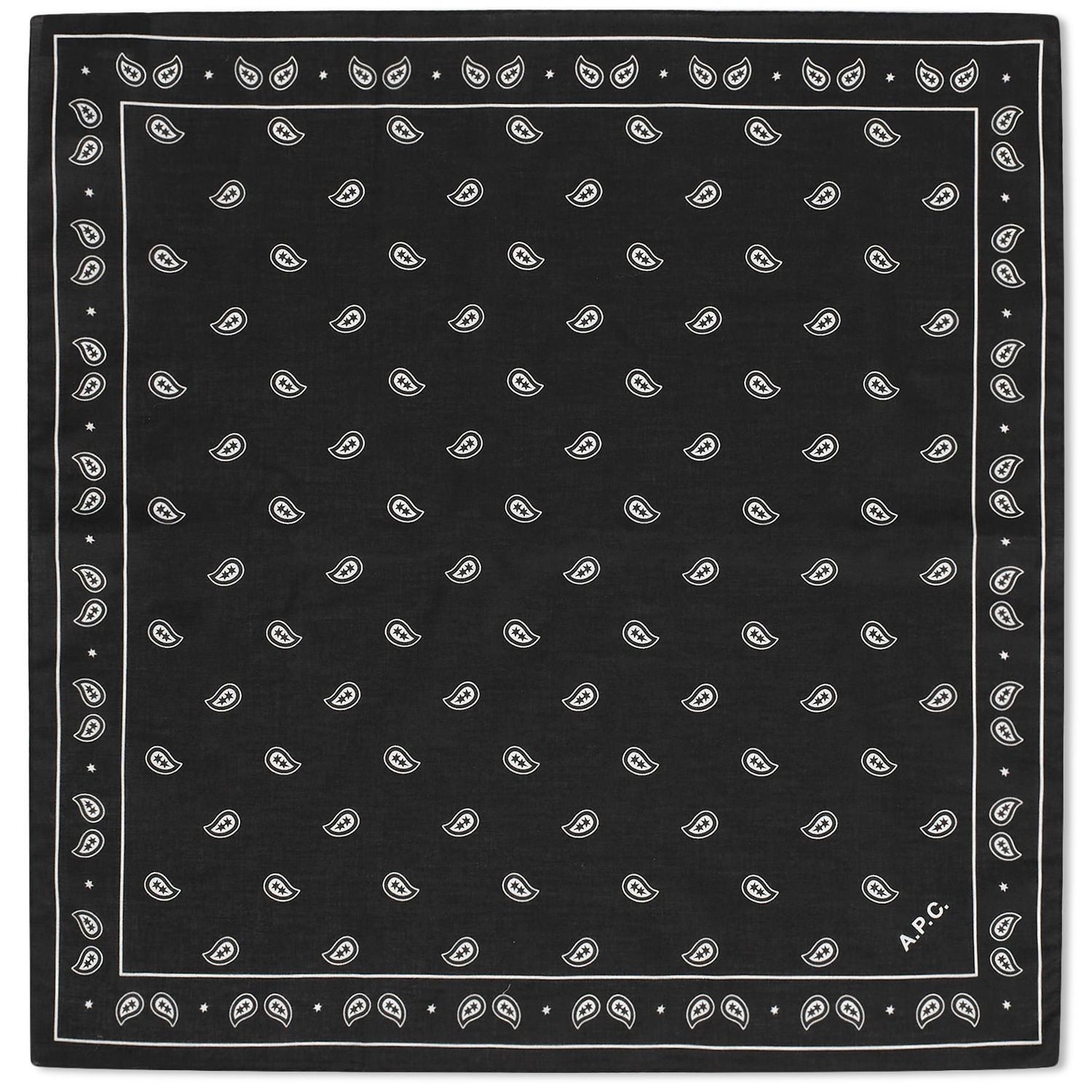 Tørklæde A.P.C. Paisley Bandana Neckerchief Sort | COHAZ-M15198-LZZ, 0