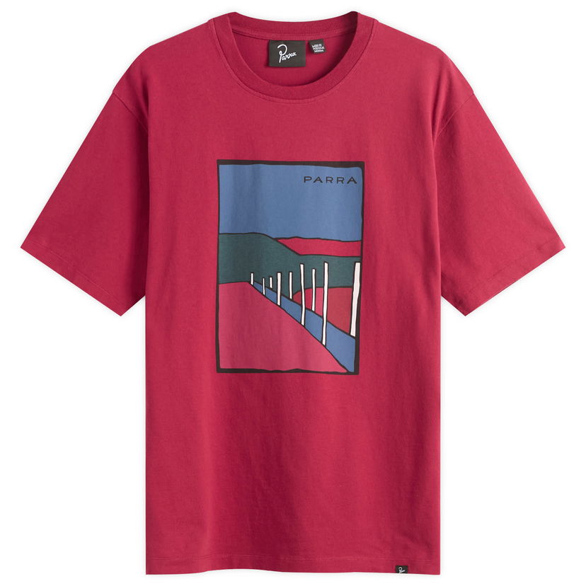 T-shirt By Parra Parra Beach Parking T-Shirt Rød | 54205-RAS