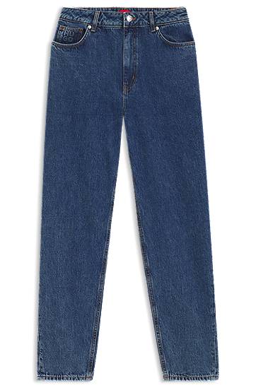 Jeans BOSS Mom Fit Rigid Denim Jeans Blå | 50542462