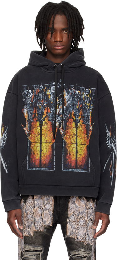 Sweatshirt Who Decides War Who Decides War Ember Chapel Graphic Hoodie Sort | 1110180002SS25, 0