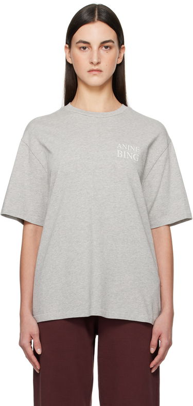 T-shirt Anine Bing Anine Bing Myers Serif T-Shirt Grå | A-08-10522-WAGR1, 0