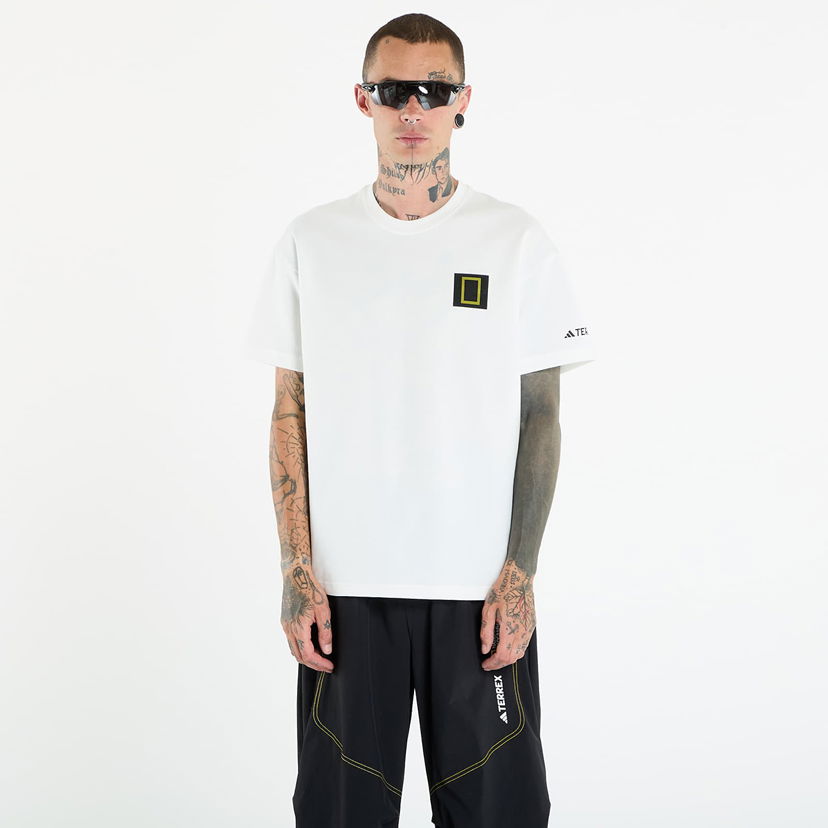 T-shirt adidas Originals National Geographic Graphic Short Sleeve T-Shirt Hvid | KC5417
