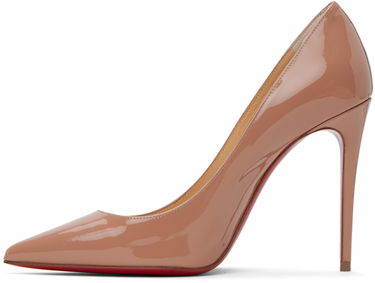 Smykker Christian Louboutin Christian Louboutin Kate 100 Patent Leather Pumps Beige | 3191411, 2