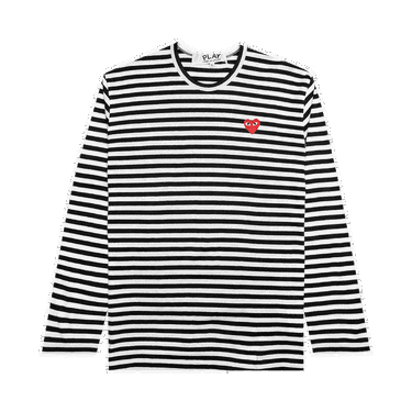 T-shirt Comme des Garçons PLAY Striped T-Shirt Hvid | AZ T164 051 1, 0