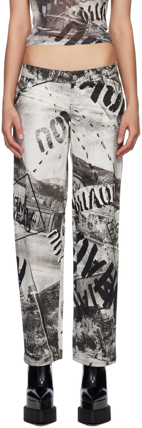 Jeans Miaou Miaou Atlas Printed Trousers Flerfarvet | 1023SCEYR