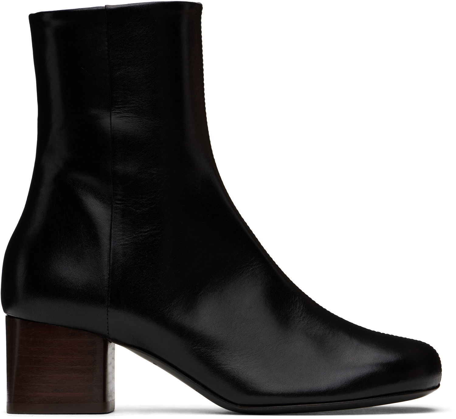 Tøj LEMAIRE LEMAIRE Anatomic 55 Leather Ankle Boots Sort | FO0206 LL0078, 0
