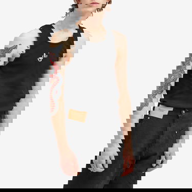 Tanktop JW Anderson Rib Anchor Embroidery Vest Sort | JO0246-PG1512-999, 2