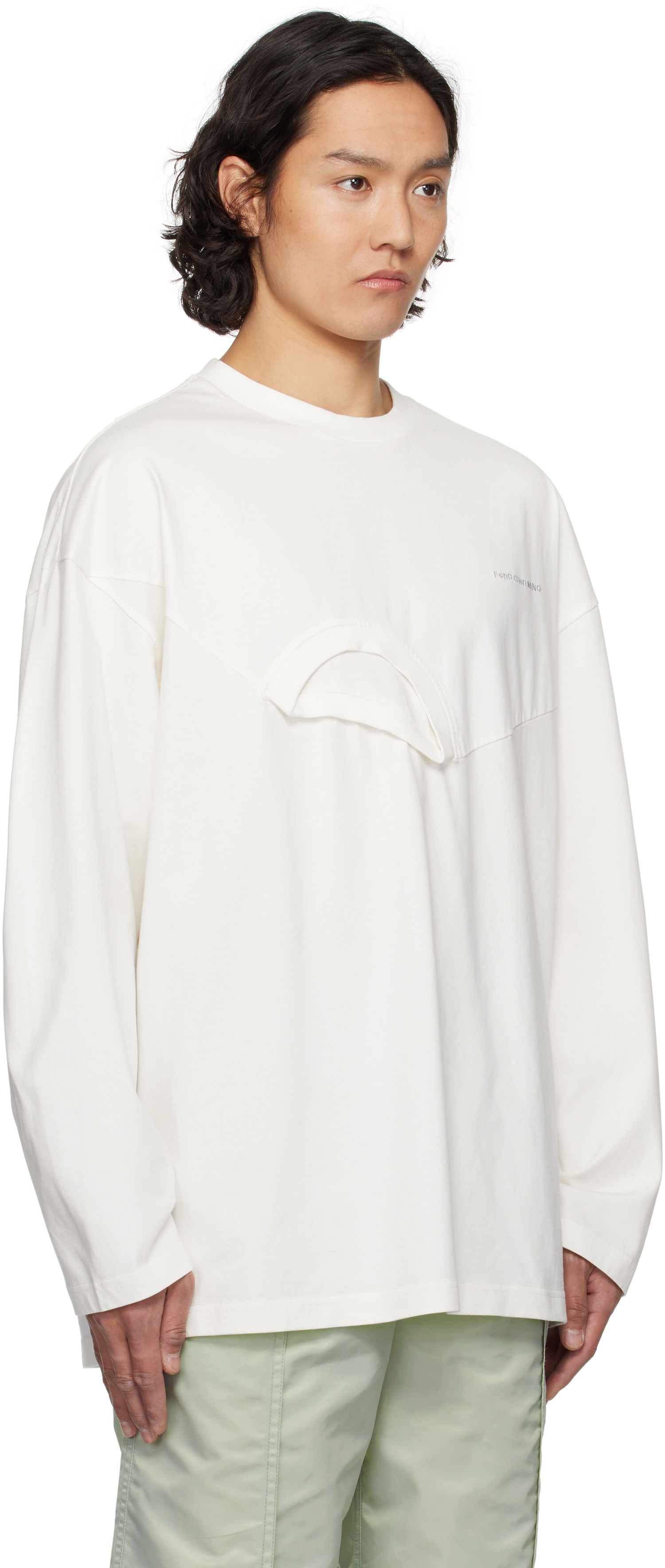 T-shirt Feng Chen Wang Feng Chen Wang Oversized 2in1 T-Shirt Hvid | FMS19LS01, 1