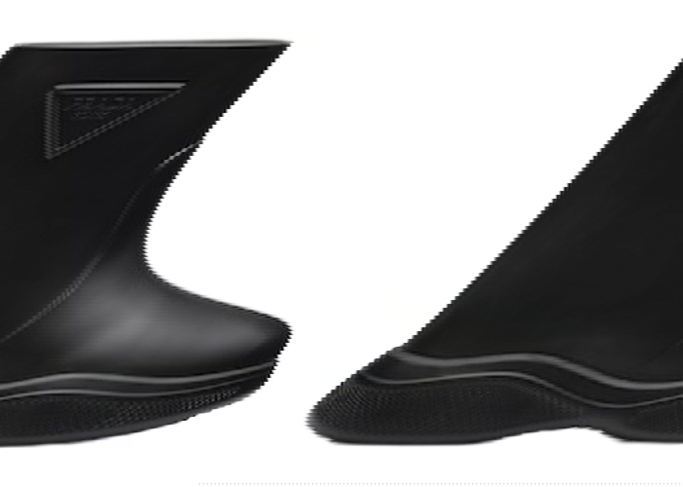 Sneakers og sko Prada Pull-On Rain Booties Black Rubber Sort | 1T859M_3LKD_F0002_F_025, 0