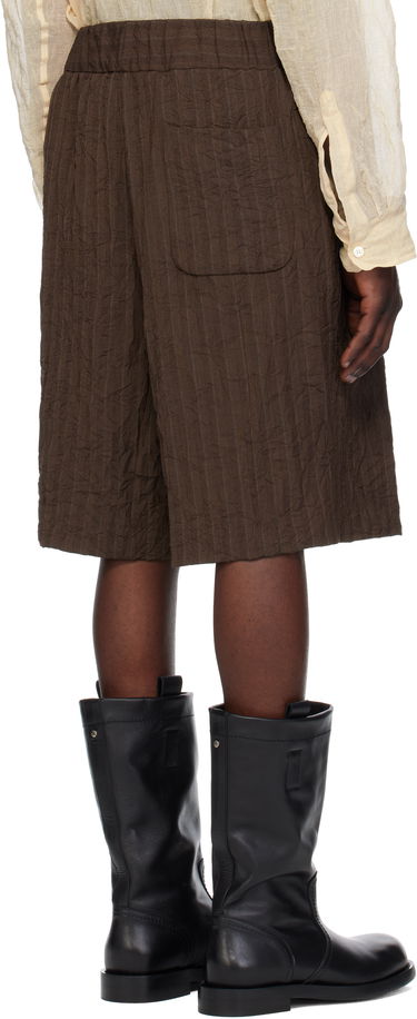 Shorts Dries Van Noten Dries Van Noten Pleated Bermuda Shorts Brun | 251-020953-1504, 2