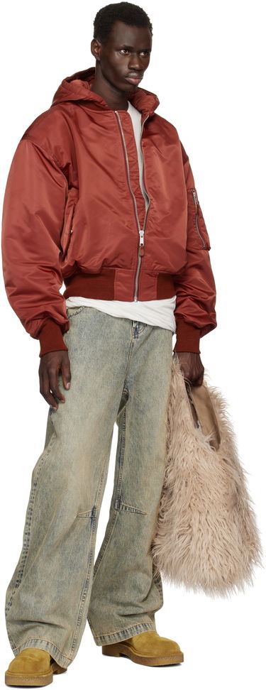 Bomberjakke Entire Studios Entire Studios Hooded Broad Bomber Jacket Rød | ES2539GA, 3