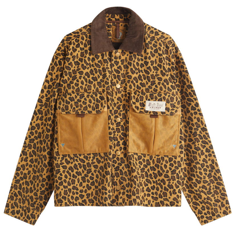 Jakke Brain Dead Brain Dead Cropped Chore Jacket, Size Large Gul | BDS25OO00043-LPD