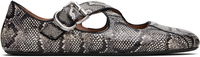 ALAÏA Criss Cross Snake Ballerina Flats