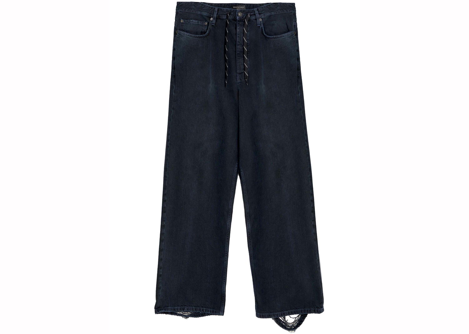 Jeans Balenciaga Baggy Drawsting Jeans Blue Denim Sort | 786643TQW592470, 0