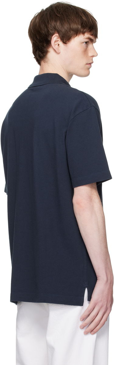 Polo skjorte MAISON KITSUNÉ Handwriting Comfort Polo Mørkeblå | MM00201KP0001, 2