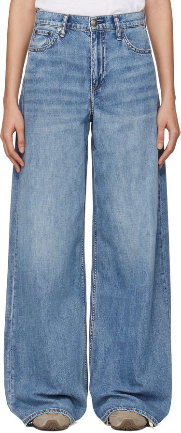Jeans rag & bone Rag & Bone 'The Sofie' High-Rise Ultra Wide Leg Jeans Blå | WDD24F29521FBE, 0