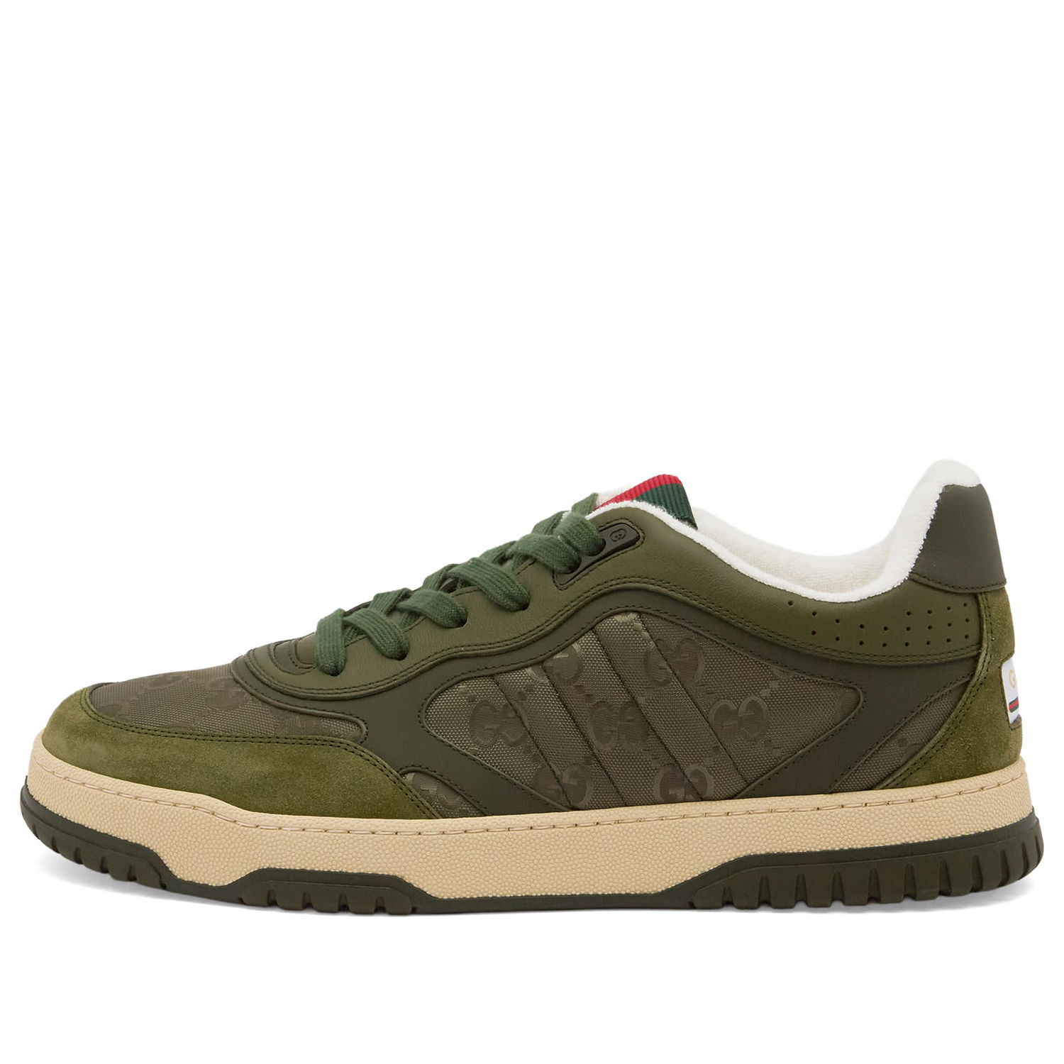 Sneakers og sko Gucci Re-Web Sneaker Grøn | 831661-AAEX3-3343, 0