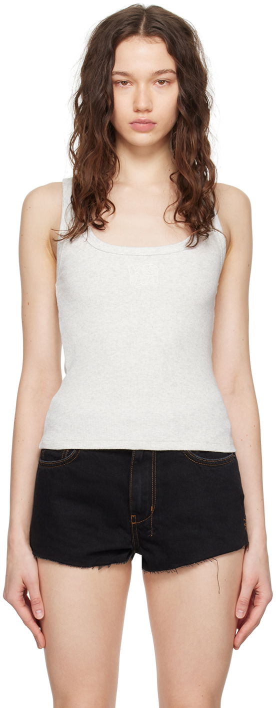 Tanktop Ksubi Stacked Origin Tank Top Hvid | WPS24TA002