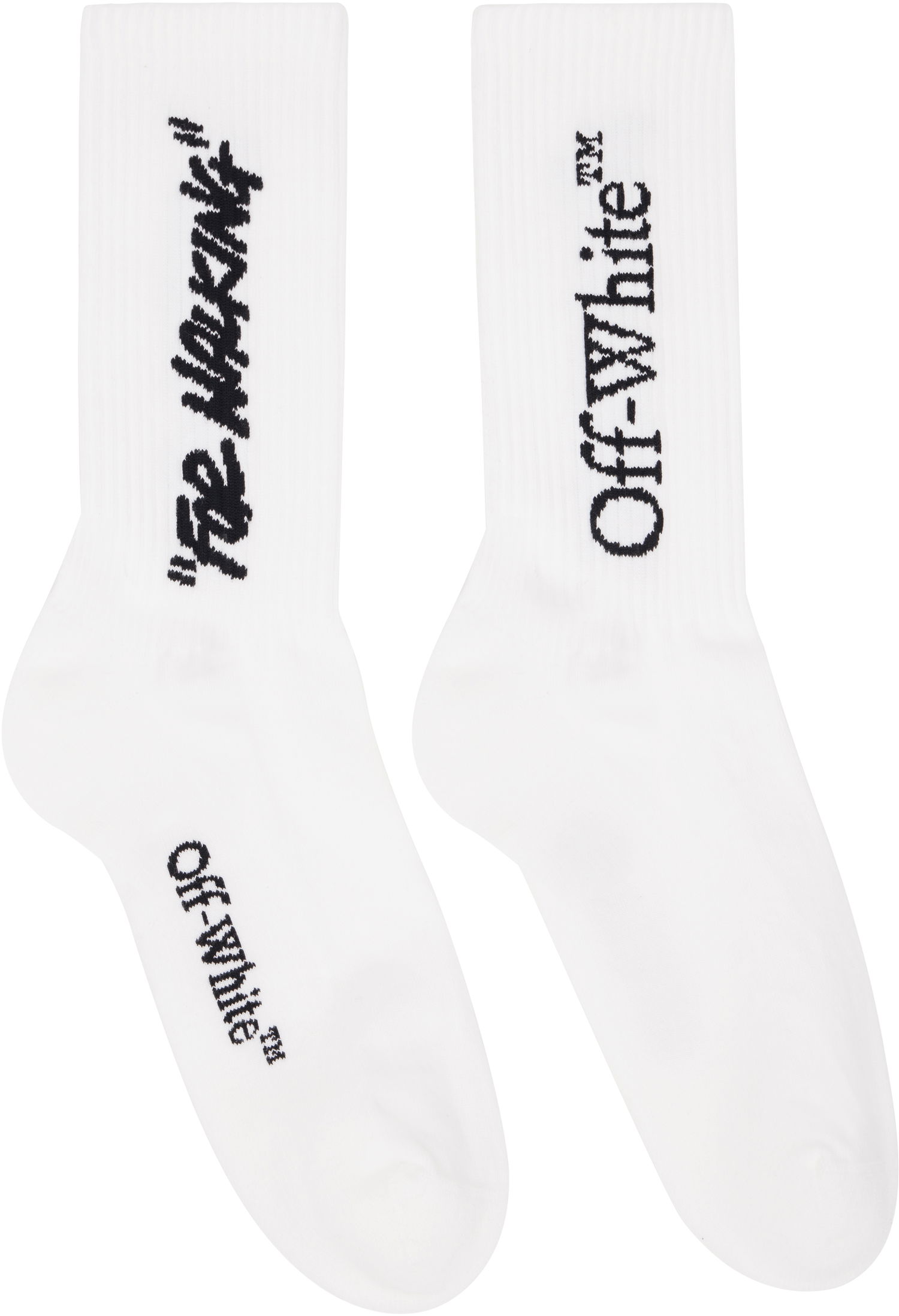 Sokker Off-White Quote Mid Socks Hvid | OMRA085C99KNI0020110, 0
