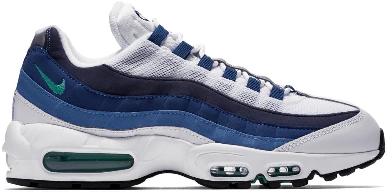 Sneakers og sko Nike Air Max 95 White Slate Blue Blå | 554970-131, 0