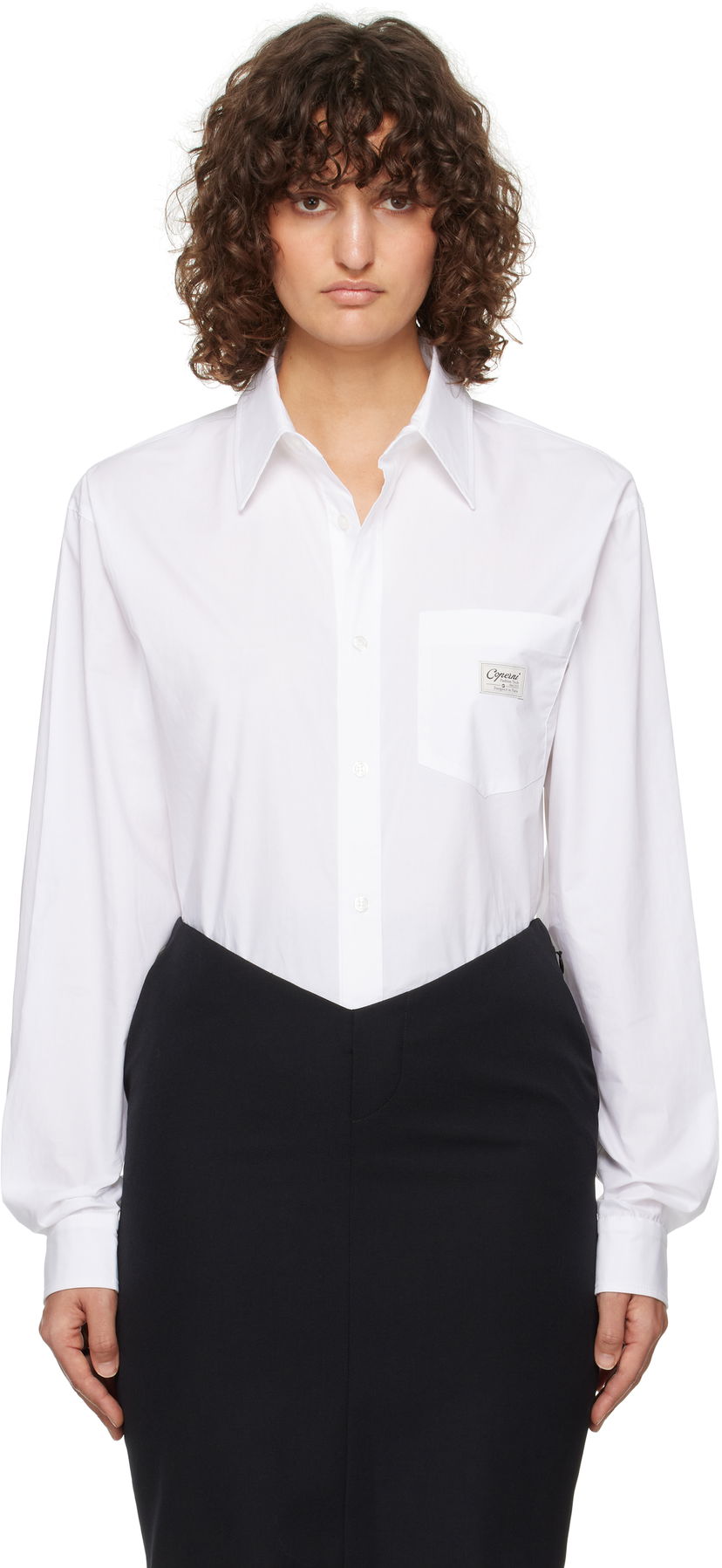 Skjorte Coperni Poplin Shirt Bodysuit Hvid | COPCH45F2010
