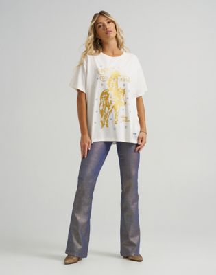 Jeans Wrangler Wrangler x Lainey Wilson Flare Jean Glitter 32 x32 Hvid | 112374944:32:32, 2
