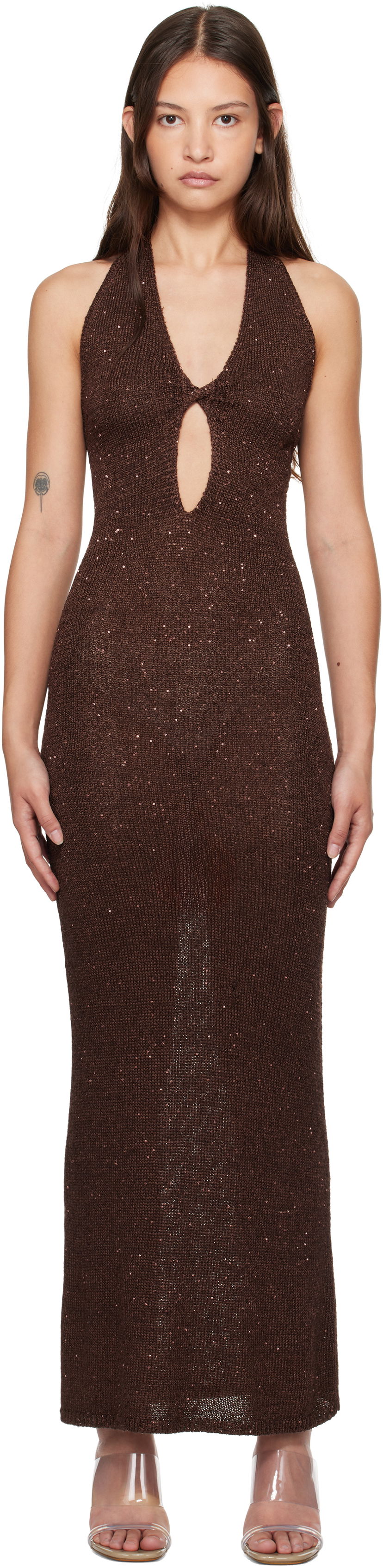 Kjole BEC + BRIDGE BEC + BRIDGE Delfina Halter Midi Dress Brun | H24-12436