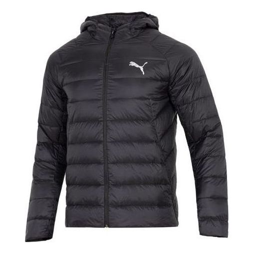 Puffer jakke Puma Men's Hooded Winter Jacket Sort | 672911-01