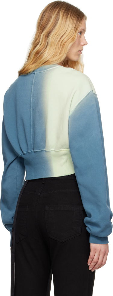 Sweater Rick Owens Rick Owens DRKSHDW Tatlin Cropped Gradient Sweatshirt Blå | DS01E3225 FDEG, 2