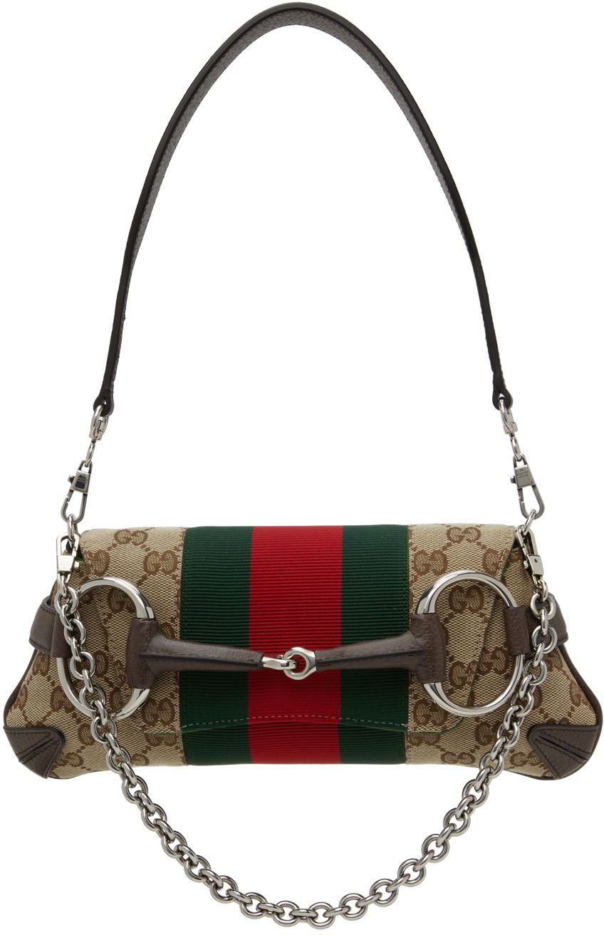 Rygsække og tasker Gucci Taupe Small Horsebit Chain Bag Beige | 764339 FACM2, 0