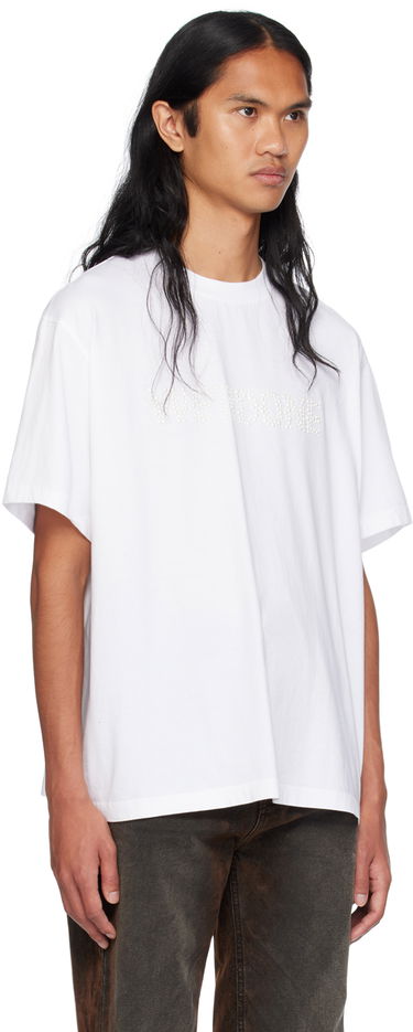 T-shirt We11done We11done Logo Pearl T-Shirt Hvid | WD-TT2-24-778-U-WH, 1